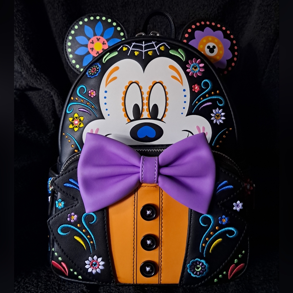 Mickey Sugar Skull Loungefly Mini Backpack